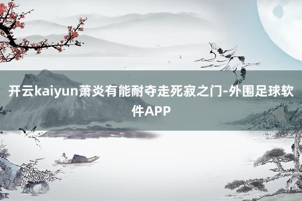 开云kaiyun萧炎有能耐夺走死寂之门-外围足球软件APP