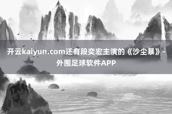 开云kaiyun.com还有段奕宏主演的《沙尘暴》-外围足球软件APP