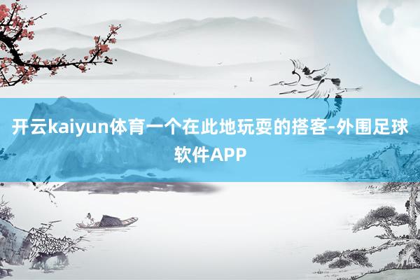 开云kaiyun体育一个在此地玩耍的搭客-外围足球软件APP