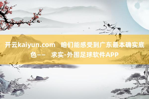 开云kaiyun.com   咱们能感受到广东最本确实底色——   求实-外围足球软件APP