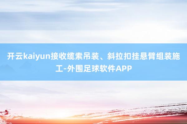 开云kaiyun接收缆索吊装、斜拉扣挂悬臂组装施工-外围足球软件APP
