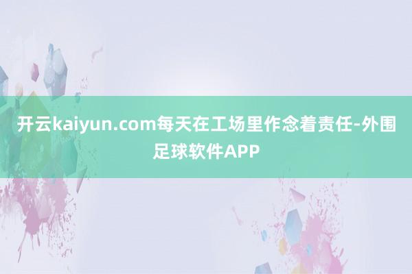 开云kaiyun.com每天在工场里作念着责任-外围足球软件APP