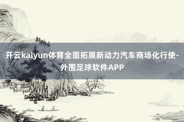 开云kaiyun体育全面拓展新动力汽车商场化行使-外围足球软件APP