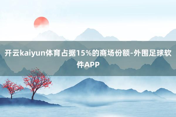 开云kaiyun体育占据15%的商场份额-外围足球软件APP