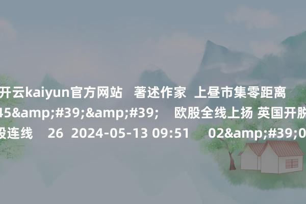 开云kaiyun官方网站 著述作家 上昼市集零距离 相关视频 01'45'' 欧股全线上扬 英国开脱工夫性衰败丨欧股连线 26 2024-05-13 09:51 02'04'' 说念指八连阳 创年内最大周涨幅丨好意思股连线 29 2024-05-13 09:51 06'44