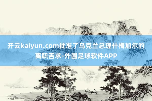开云kaiyun.com批准了乌克兰总理什梅加尔的离职苦求-外围足球软件APP