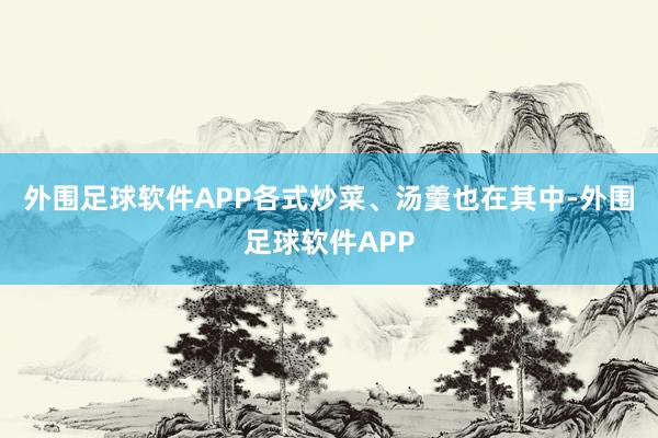 外围足球软件APP各式炒菜、汤羹也在其中-外围足球软件APP