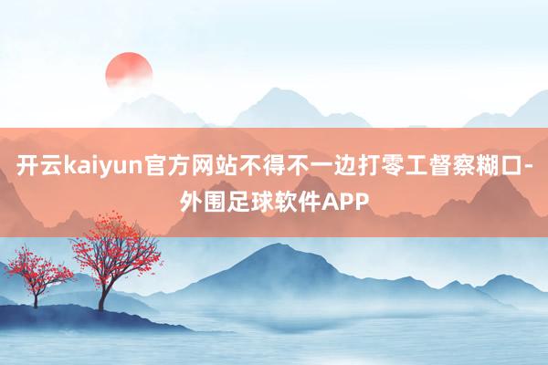 开云kaiyun官方网站不得不一边打零工督察糊口-外围足球软件APP