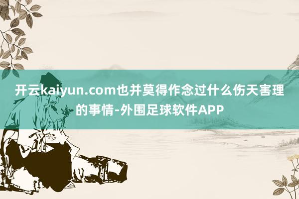 开云kaiyun.com也并莫得作念过什么伤天害理的事情-外围足球软件APP