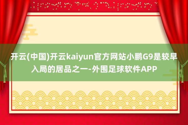 开云(中国)开云kaiyun官方网站小鹏G9是较早入局的居品之一-外围足球软件APP