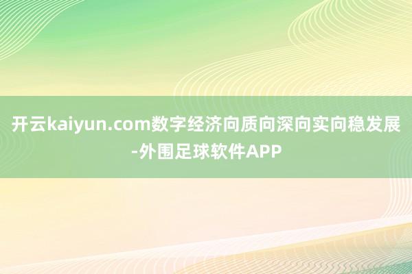 开云kaiyun.com数字经济向质向深向实向稳发展-外围足球软件APP