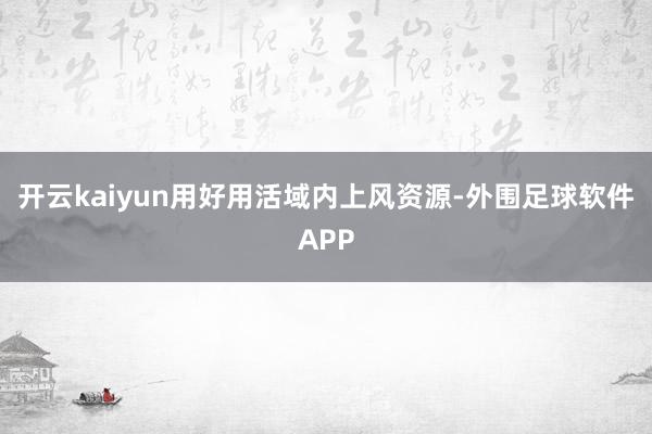 开云kaiyun用好用活域内上风资源-外围足球软件APP