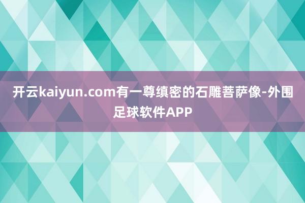 开云kaiyun.com有一尊缜密的石雕菩萨像-外围足球软件APP