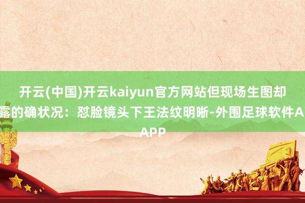 开云(中国)开云kaiyun官方网站但现场生图却表露的确状况：怼脸镜头下王法纹明晰-外围足球软件APP