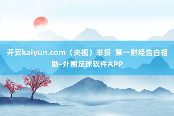 开云kaiyun.com(央视)举报 第一财经告白相助-外围足球软件APP