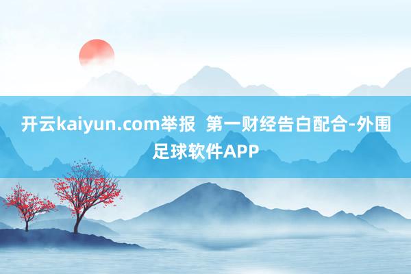 开云kaiyun.com举报  第一财经告白配合-外围足球软件APP