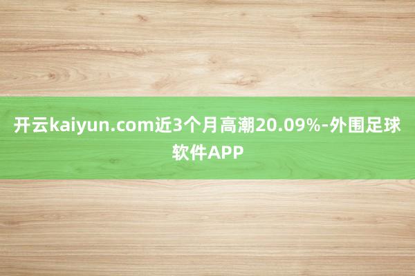 开云kaiyun.com近3个月高潮20.09%-外围足球软件APP