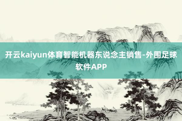 开云kaiyun体育智能机器东说念主销售-外围足球软件APP