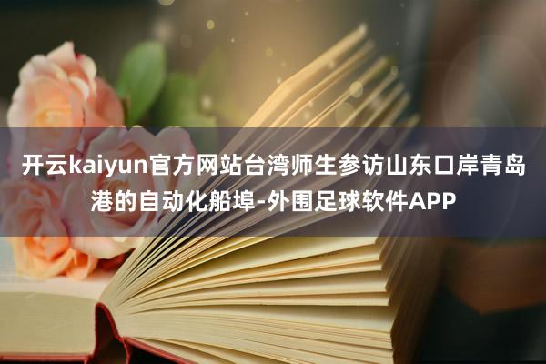 开云kaiyun官方网站台湾师生参访山东口岸青岛港的自动化船埠-外围足球软件APP