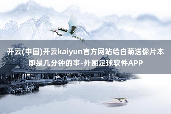 开云(中国)开云kaiyun官方网站给白菊送像片本即是几分钟的事-外围足球软件APP