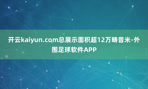 开云kaiyun.com总展示面积超12万畴昔米-外围足球软件APP