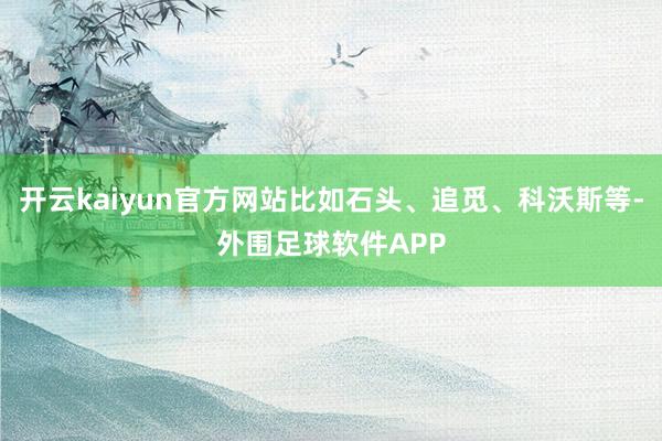 开云kaiyun官方网站比如石头、追觅、科沃斯等-外围足球软件APP