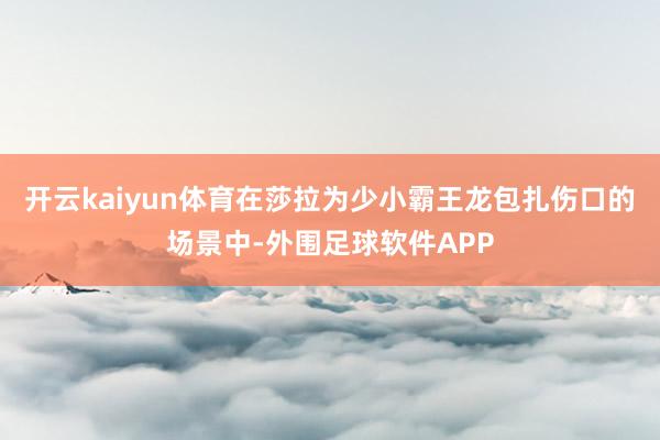 开云kaiyun体育在莎拉为少小霸王龙包扎伤口的场景中-外围足球软件APP