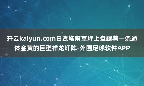 开云kaiyun.com白鹭塔前草坪上盘踞着一条通体金黄的巨型祥龙灯阵-外围足球软件APP