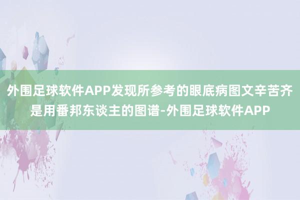 外围足球软件APP发现所参考的眼底病图文辛苦齐是用番邦东谈主的图谱-外围足球软件APP